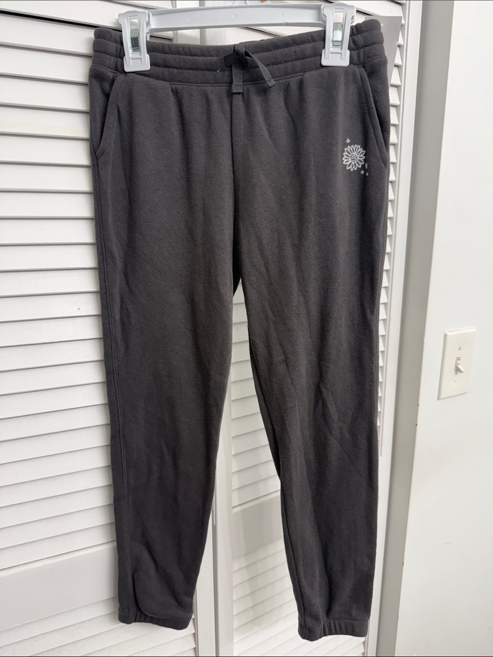 Carter's Charcoal Black Fleece Jogger Pants with Snowflake Detail